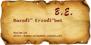 Bazsó Erzsébet névjegykártya