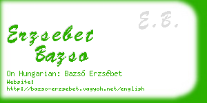 erzsebet bazso business card
