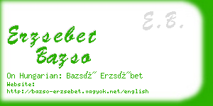 erzsebet bazso business card